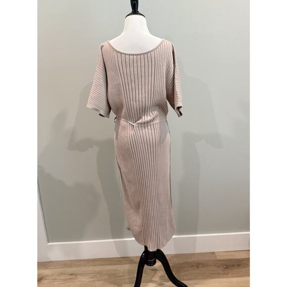 Oyun Studio Ribbed Knit Column Dress Size XS/S Pima Cotton Baby Alpaca Peru - Picture 9 of 16